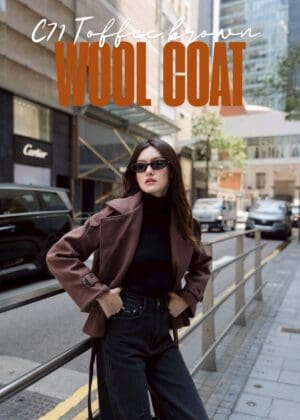 C71 Toffee brown wool coat (เสื้อโค้ทสั้น ผ้าวูล)
