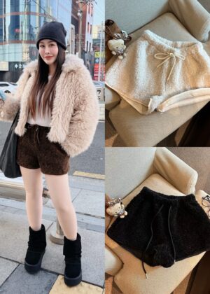 Y10 Teddy shorts (กางเกงขาสั้นผ้าเท็ดดี้ ขนแกะกันหนาว)